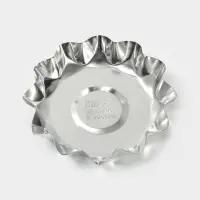 Форма для выпечки печенья, d=9.6 см, h=2 см, жесть, серебристая