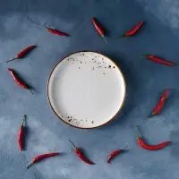 Тарелка фарфоровая пирожковая Magistro &laquo;Церера&raquo;, d=18 см, цвет белый