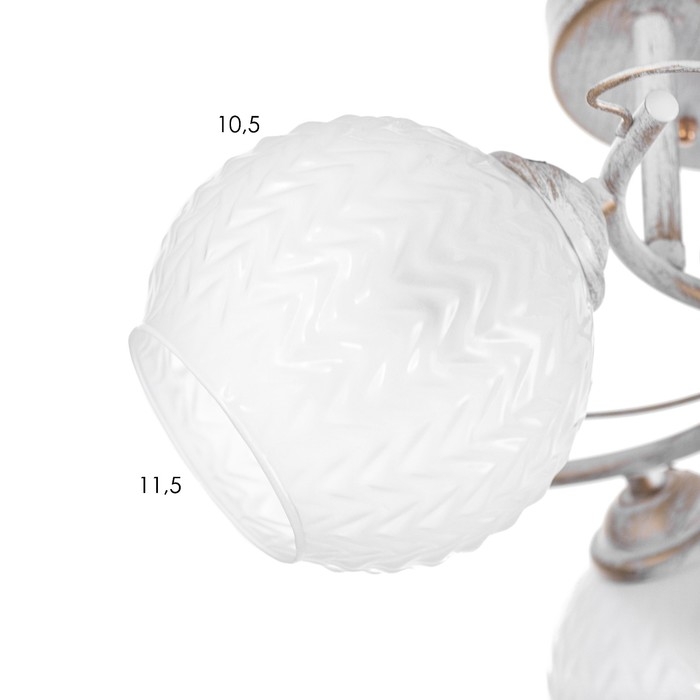 Люстра Люстра "Амелия" 3х60вт Е27 бело золотой 46х46х22см