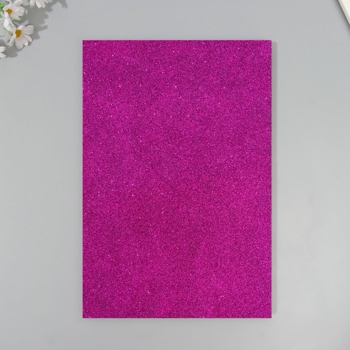 Набор глиттерного фоамирана (5 листов) 2 мм 20х30 см, фиолетовый Набор глиттерного фоамирана (5 листов) 2 мм 20х30 см, фиолетовый
