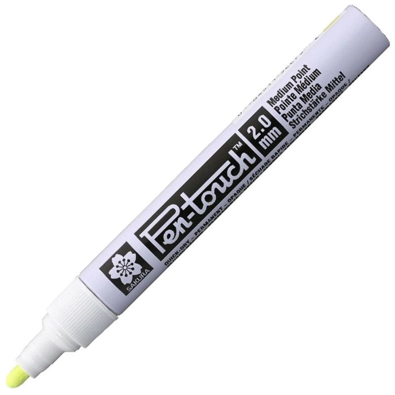 Маркер лаковый Sakura Pen-Touch 2 мм желтый XPFKA302