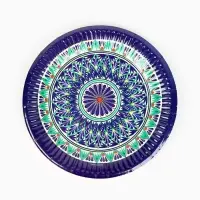 Тарелка одноразовая бумажная «Узбекская», 18 см