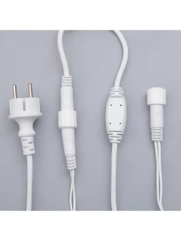 Гирлянда &laquo;Бахрома&raquo; 3&times;0.6 м, IP44, УМС, белая нить, 160 LED, свечение жёлтое, 220 В