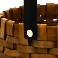 Корзина плетёная для хранения, 22&times;15&times;12 см, ручка h=14 см, секвойя, коричневая