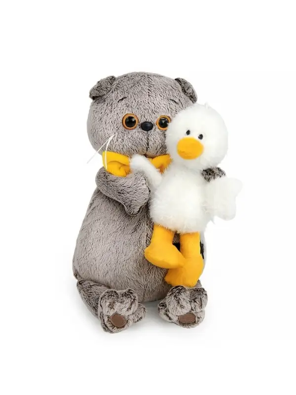 Мягкая игрушка &laquo;Кот Басик с Гусиком&raquo;, 19 см