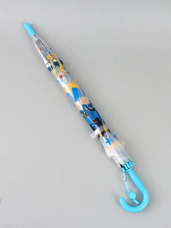 Зонт детский прозрачный купол &laquo;Синий трактор&raquo; d=76 см