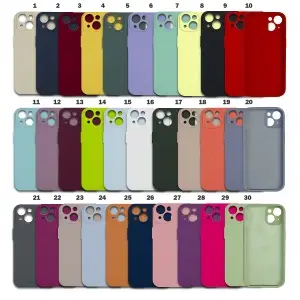 Чехол для iPhone 13 Mini Silicone Сase APL WS (закрытый низ+камера) без лого