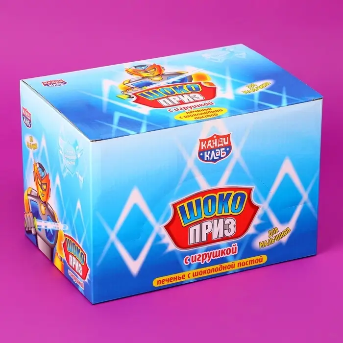 Печенье «Шокоприз» с шоколадной пастой и игрушкой, яйцо-сюрприз, для мальчиков, 15 г Печенье «Шокоприз» с шоколадной пастой и игрушкой, яйцо-сюрприз, для мальчиков, 15 г