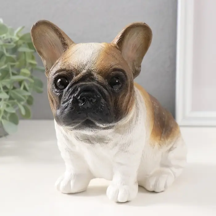 Копилка для денег &laquo;Щенок Французского бульдога&raquo;, гипс, 16.5&times;11.5&times;18 см
