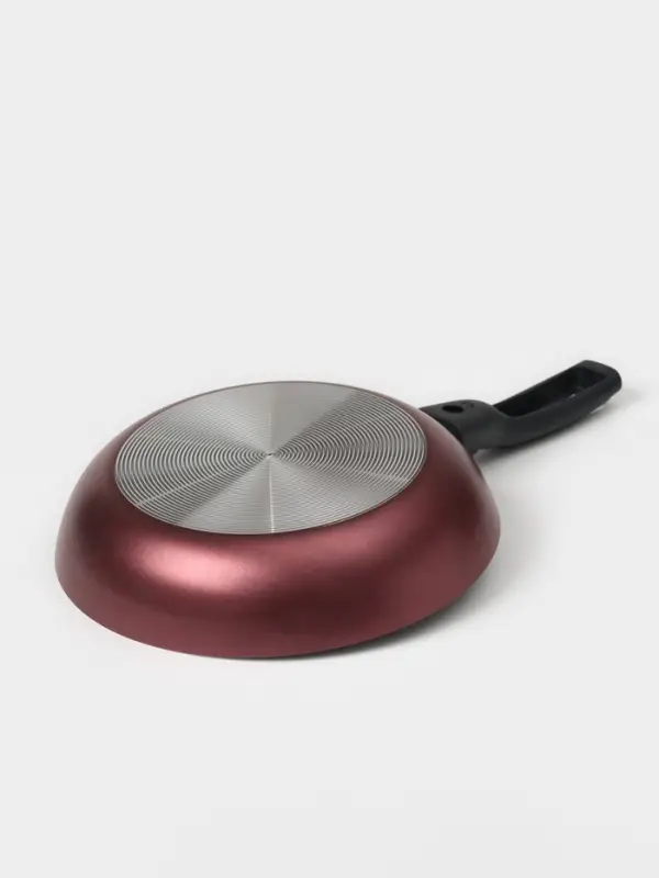 Сковорода &laquo;Хозяюшка&raquo;, d=20 см, съёмная ручка, антипригарное покрытие, алюминий, бордовая