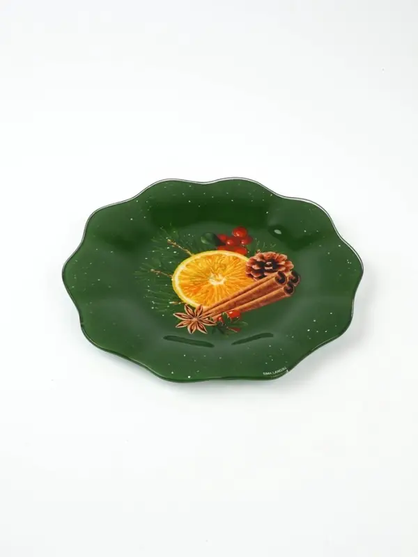 Тарелка плоская новогодняя &laquo;Апельсины&raquo;, d=20 см