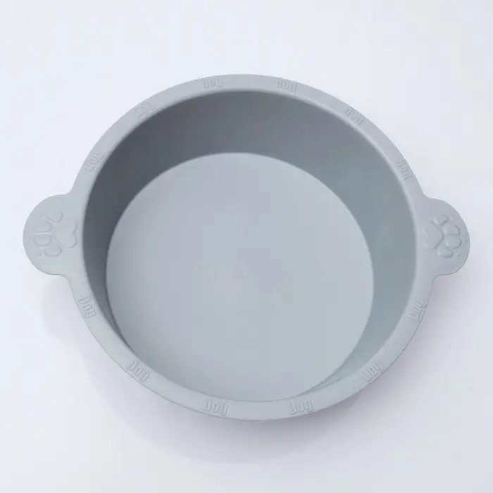 Миска для собак, 3 л, круглая, цвет МИКС