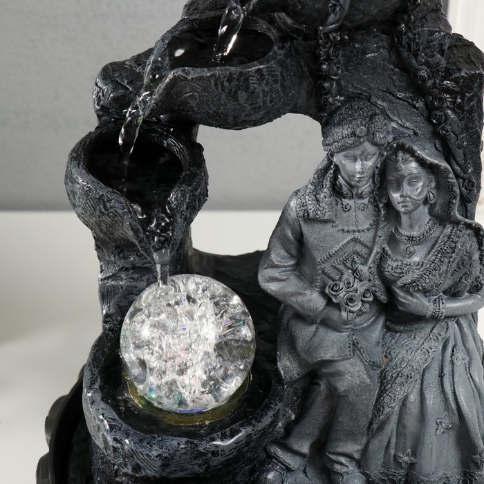 Фонтан настольный от сети, подсветка Фонтан настольный от сети, подсветка "Кришна и Радха сидят у водопада" 20х20х30 см