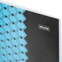 Бизнес-тетрадь А4 60л Attache Персия Голуб/Черн клет, 65г, греб, ВД-лак