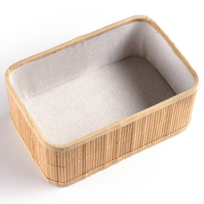 Корзина стеллажная Корзина стеллажная "Бамбук", 30 х 20 х 12 см, бамбук