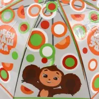 Зонт прозрачный купол d=76см, Чебурашка