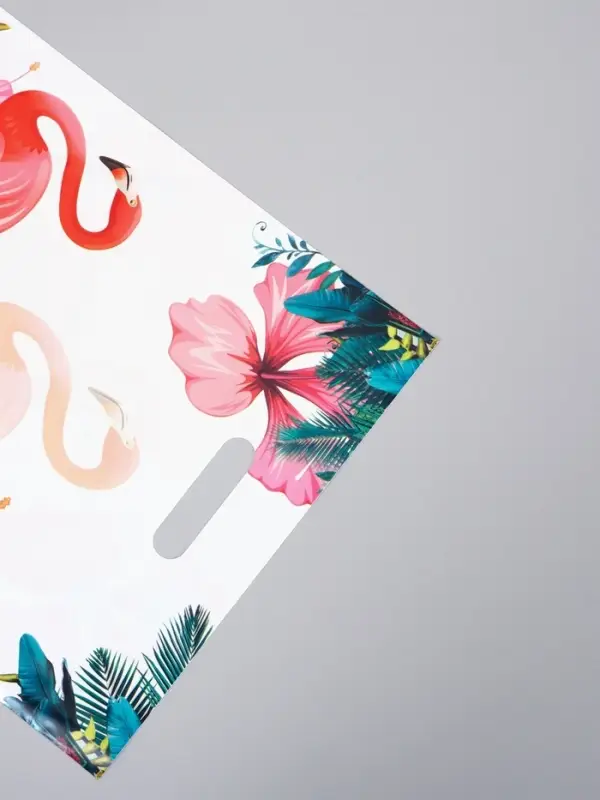 Пакет полиэтиленовый с вырубной ручкой "Фламинго" 30 х 40 см 60 мкм