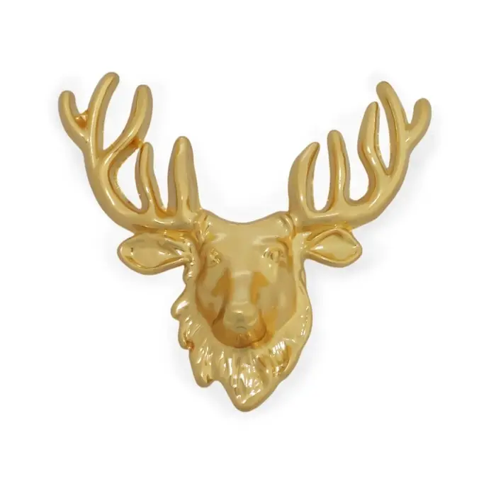 Ручка-кнопка CAPPIO PRO &laquo;Олень&raquo; 66&times;55 мм, цвет золото