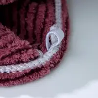 Чалма для сушки волос Доляна, микрофибра, с пуговкой, бордовая