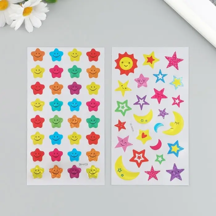 Наклейка пластик Наклейка пластик "Ночное небо" МИКС 9,5х17,5 см