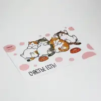 Коврик под миску &laquo;Счастье есть&raquo;, 43&times;28 см