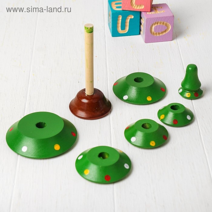 Пирамидка  Пирамидка "Ёлочка", 7 деталей