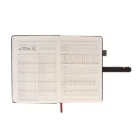 Ежедневник недатированный формат А5, 80л, линия, с ручкой, подар коробка, Черный