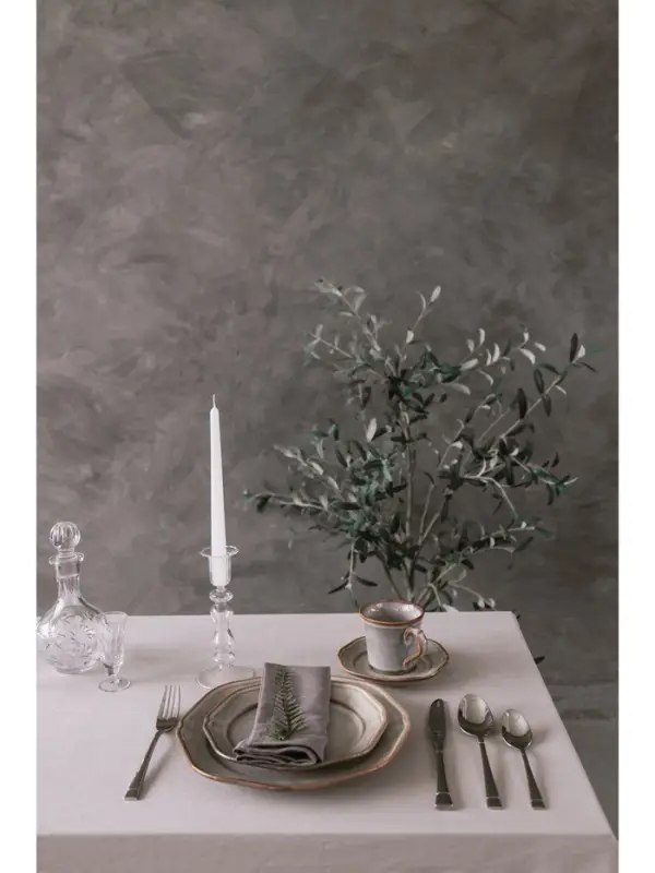 Чайная пара Magistro Vintage, 230 мл, фарфор, серая