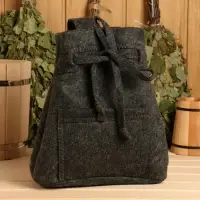 Набор для бани, 4 предмета: рюкзак, шапка, рукавица, коврик, &laquo;Банная забава&raquo;