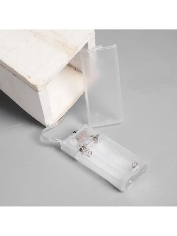 Фигура деревянная &laquo;Ёлочка белая&raquo;, 27&times;14&times;14 см, 35 LED, от батареек AAx2, свечение тёплое белое