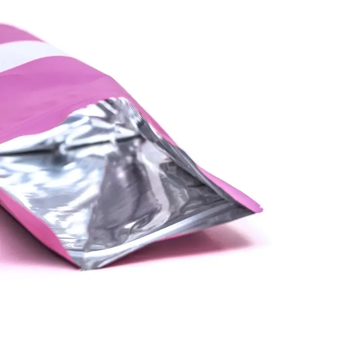 Пакет дой-пак, матовый, розовый с окном, 14&times;20&times;4 см