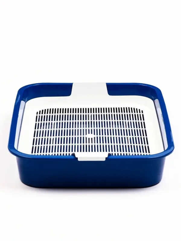 Туалет для кошек &laquo;Белла мини&raquo;, 35&times;26&times;6 см, с сеткой, пластик, синий