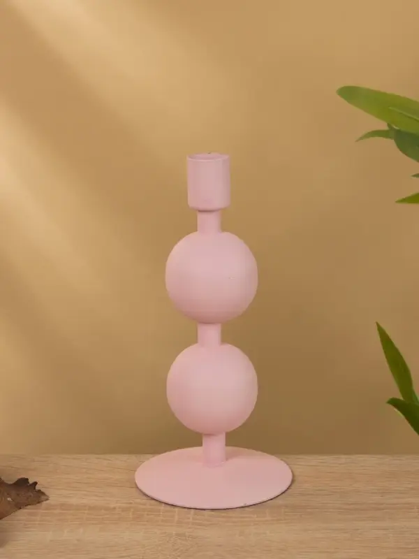 Подсвечник на 1 свечу "Зефир" с 2 сферами 8,5х8,5х18 см