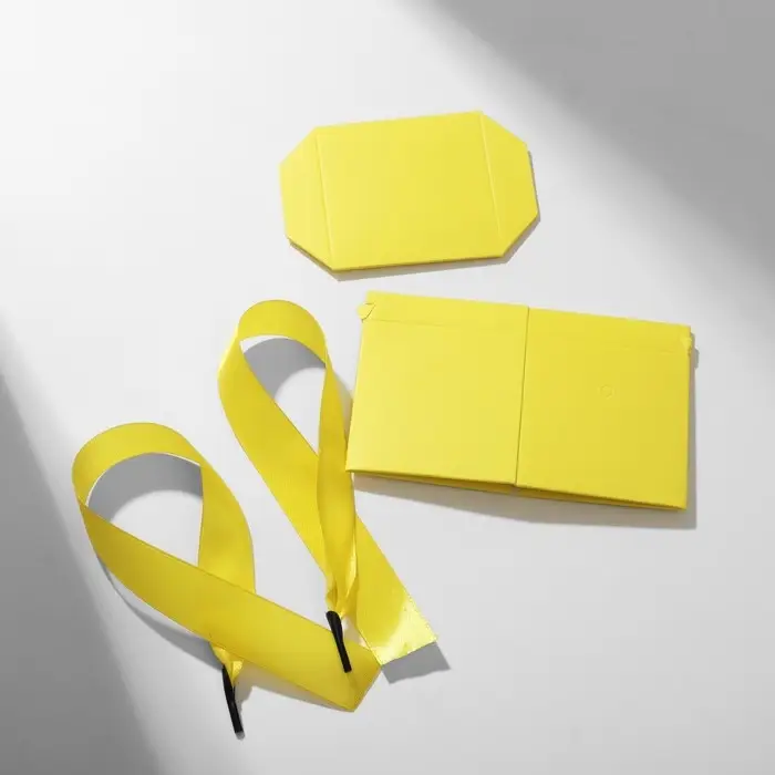 Коробочка подарочная складная «Презент» 6×6×6, желтый