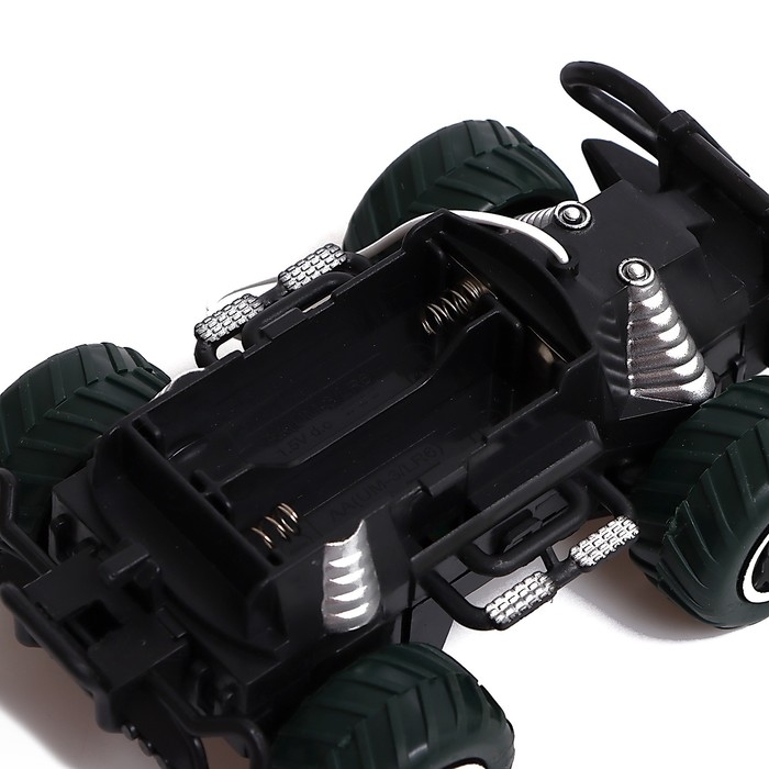 Джип радиоуправляемый DINO, работает от батареек, цвет зелёный Джип радиоуправляемый DINO, работает от батареек, цвет зелёный