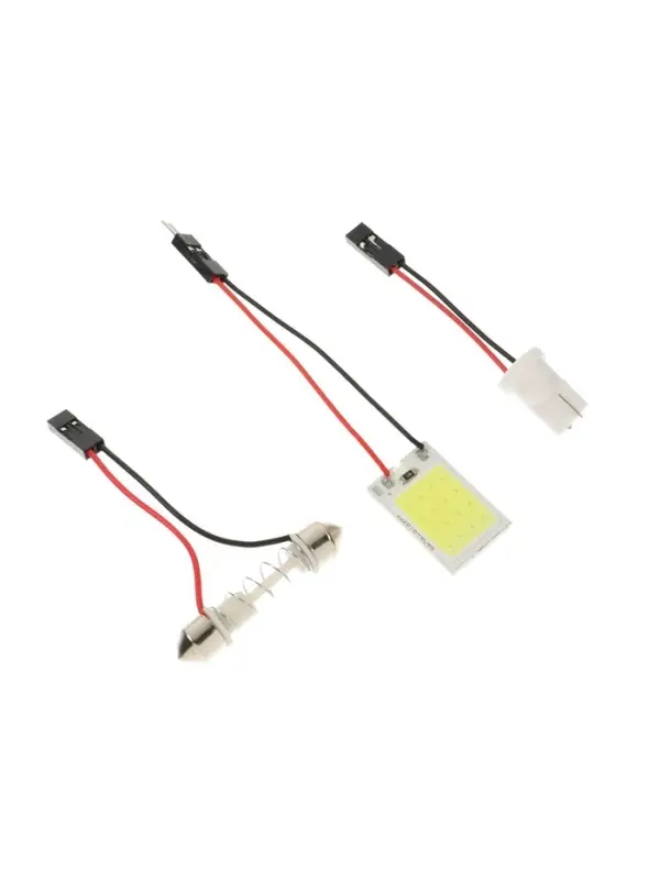 Автолампа светодиодная TORSO, 12 В, 16 SMD, два переходника, свет белый