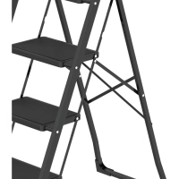 Стремянка  Jet Black 4 шир.ступ. с ковриком, сталь, Zalger, арт. 9920-4