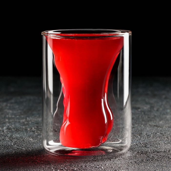 Стакан стеклянный с двойными стенками Magistro «Мужская фигура», 200 мл Стакан стеклянный с двойными стенками Magistro «Мужская фигура», 200 мл