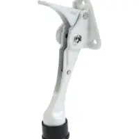 Фиксатор дверной LOCKLAND “козья ножка”, с автоподъемом, цвет белый Фиксатор дверной LOCKLAND “козья ножка”, с автоподъемом, цвет белый