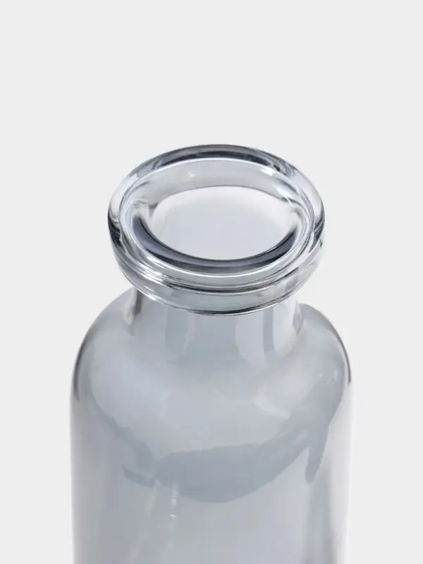 Ваза стекло настольная "Жюль" 25х9 см, серый