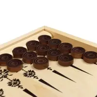 Настольная игра нарды с шашками TAKE IT EASY &laquo;Узор&raquo;, деревянные большие, 50&times;50 см