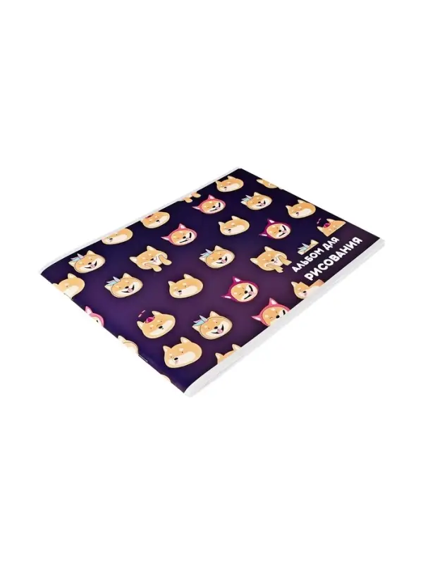 Альбом для рисования Calligrata &laquo;Веселые корги&raquo; А4, 40 листов, на скрепке, плотность листов 100 г/м&sup2;, обложка из мелованного картона