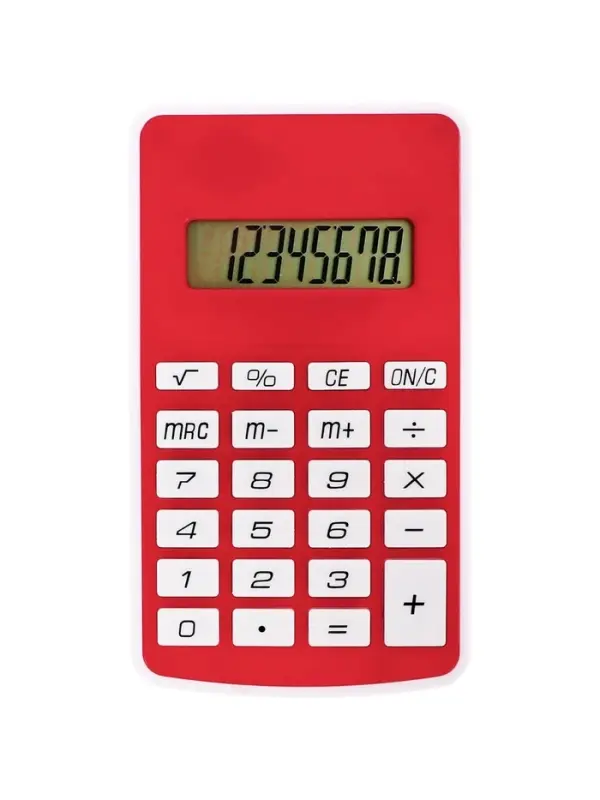 Калькулятор карманный, 08-разрядный, 5828 корпус, красный