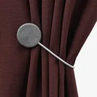 Подхват для штор &laquo;Вязаный круг&raquo;, на пружине, d=6/3.5 см, 23.5 см, тёмно-серый