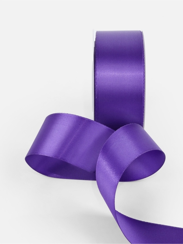 Лента атласная двухсторонняя №0470 38мм*25±1м фиолетовый TR Лента атласная двухсторонняя №0470 38мм*25±1м фиолетовый TR