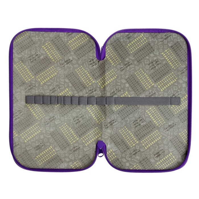 Пенал 2 секции, 125 х 205 х 40 мм, Calligrata "Котики", ламинированный картон