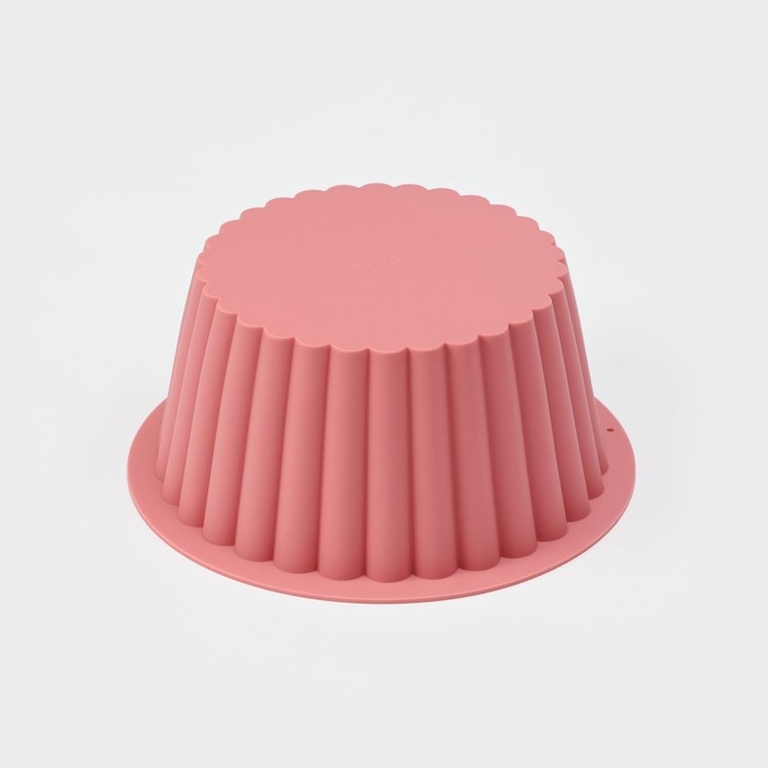 Форма для выпечки Доляна &laquo;Рифлёный круг&raquo;, силикон, d=18,5 cм, цвет МИКС