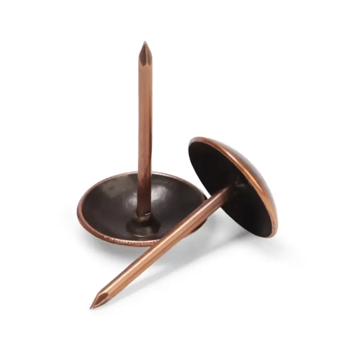 Гвозди ТУНДРА, декоративные, обивочные, 10&times;18.5 мм, медь, 100 шт.