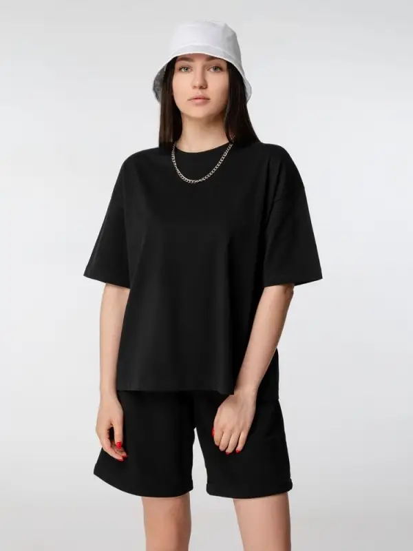 Футболка оверсайз женская Boxy Women, черная, размер XS Футболка оверсайз женская Boxy Women, черная, размер XS