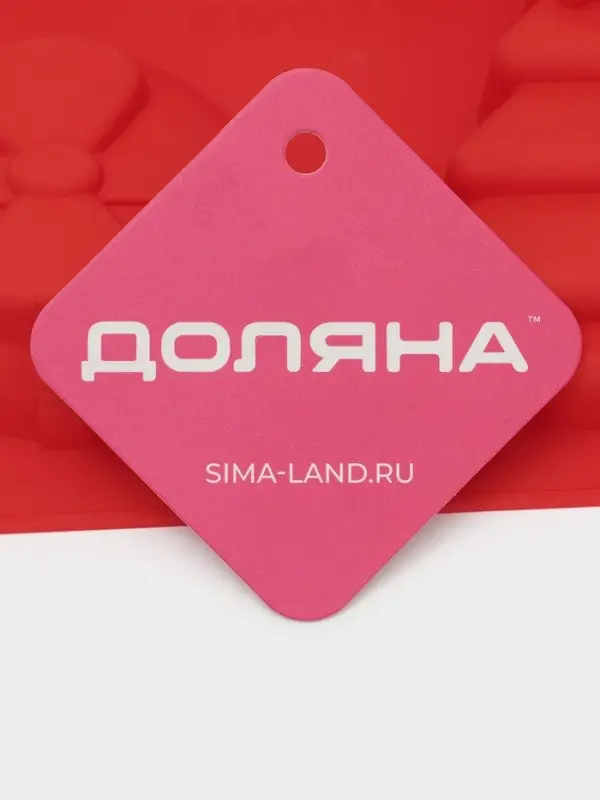 Форма для выпечки Доляна &laquo;Новый год. Праздник к нам приходит&raquo;, силикон, 26&times;17.5 см, 6 ячеек, красная